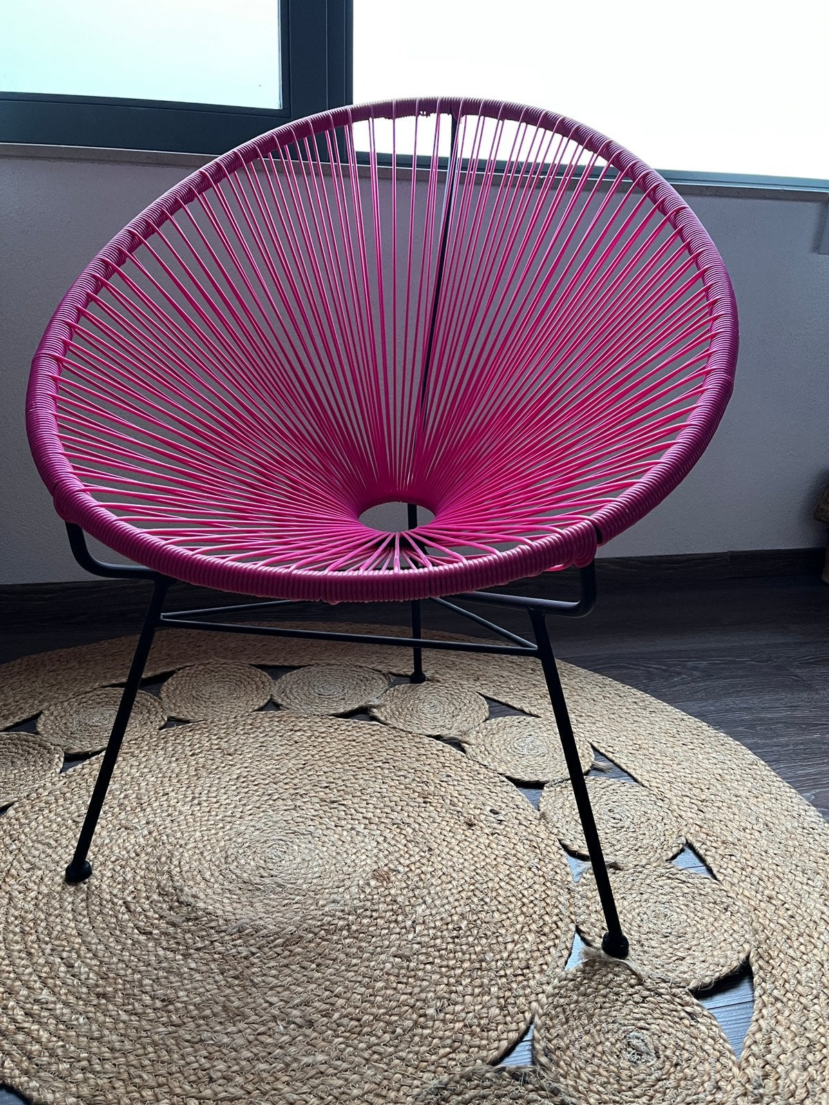 Mexicaanse draadstoel roze, Huis en Inrichting, Stoelen, Ophalen, Zo goed als nieuw, Overige kleuren, Eén