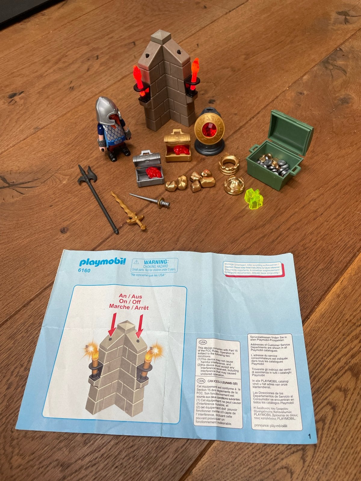 Playmobil6160 Schatkame,  Ridder en Accessoires - Set 6160, Gebouw, Complete set, Ophalen of Verzenden, Zo goed als nieuw