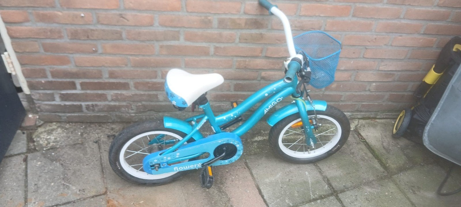 Amigo Flowers kinderfietsje - 12 inch, Ophalen