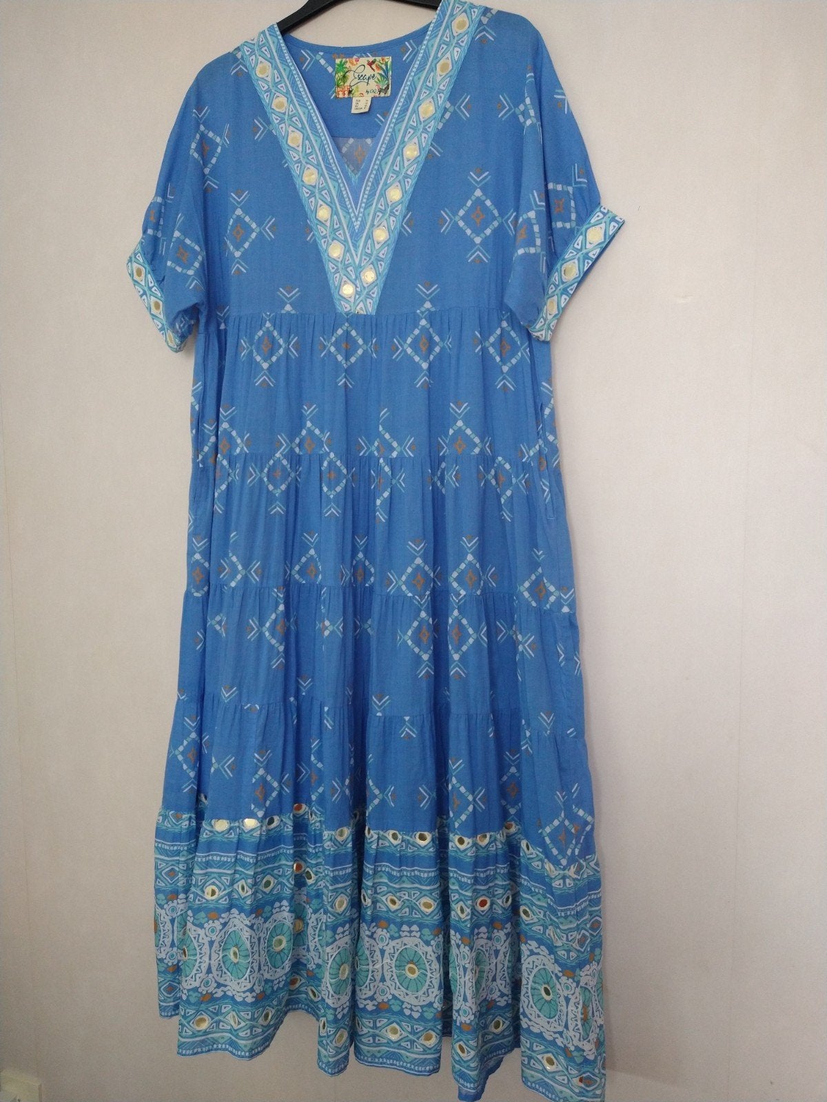 Escape by Orientique Blauwe Maxi Jurk maat 42, Kleding | Dames, Maat 38/40 (M), Escape by Orientique, Blauw, Nieuw