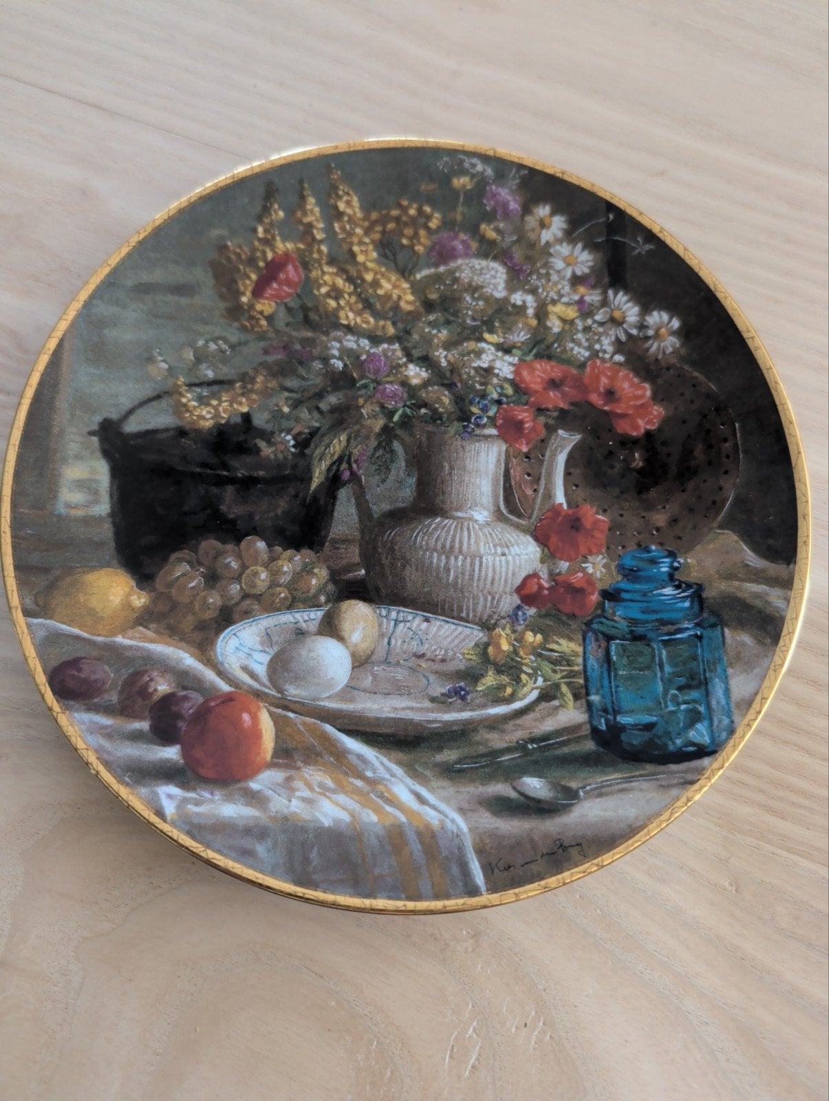 Royal Mosa Sierbord 'Ochtend Stilleven' Kees van den Berg, Antiek en Kunst, Antiek | Wandborden en Tegels, Ophalen of Verzenden