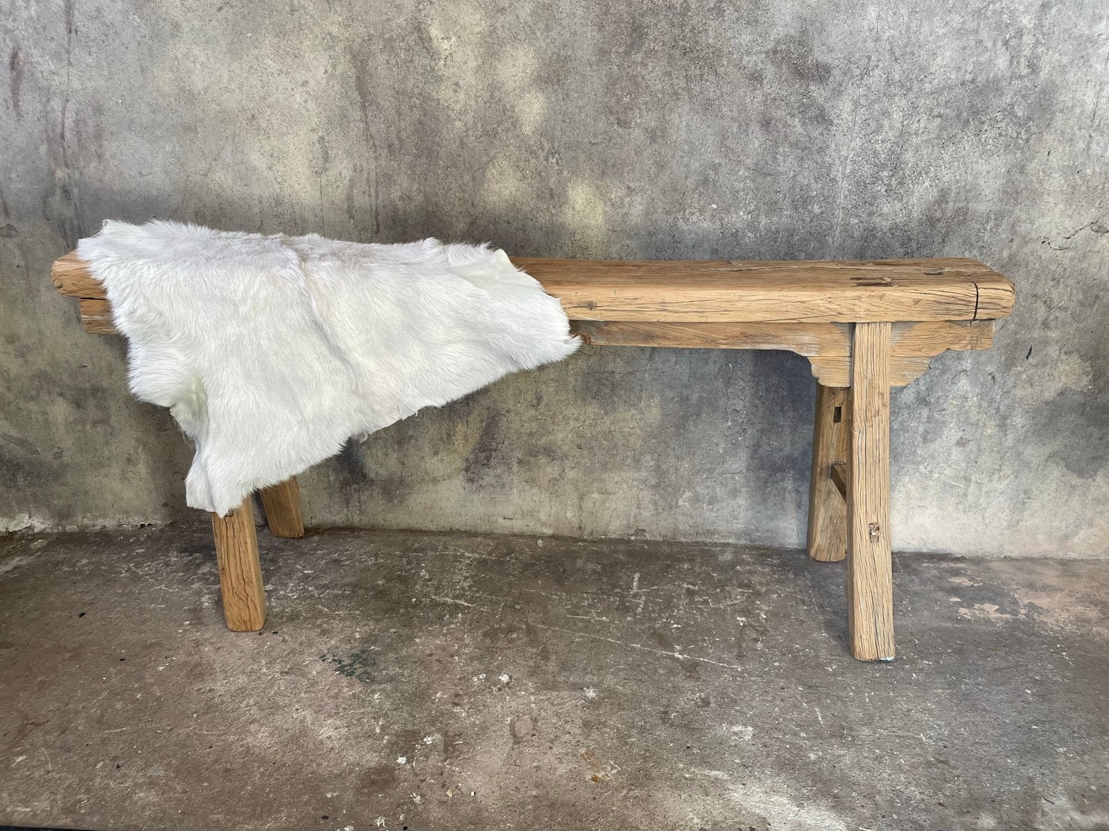 Leuk oud Chinees bankje/krukje - 127 cm, Ophalen of Verzenden