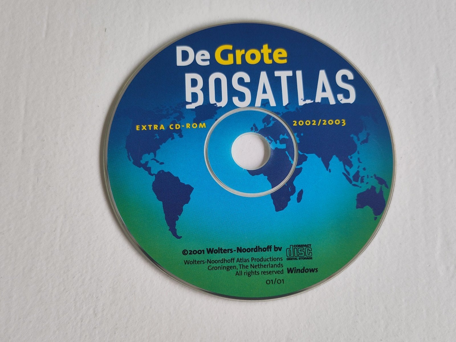 De Grote Bosatlas 2002/2003 - Extra CD-ROM, Computers en Software, Ophalen of Verzenden, Zo goed als nieuw, Overige typen, Windows