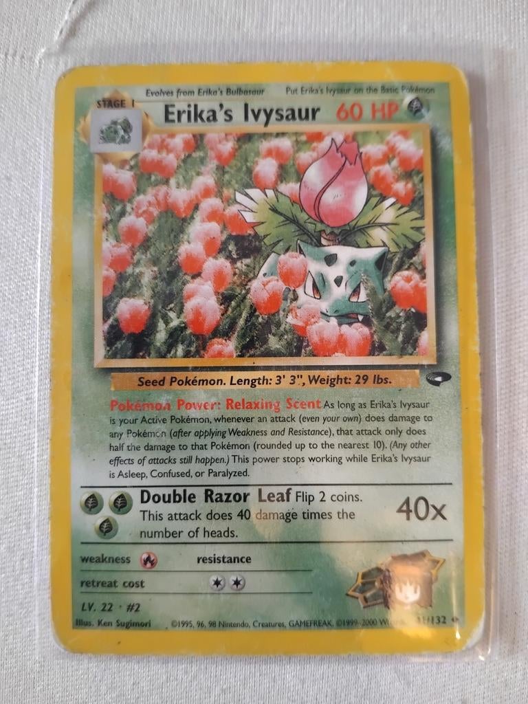 Erika's Ivysaur Pokémon 41/132 gym challenge, Ophalen of Verzenden, Gebruikt, Losse kaart