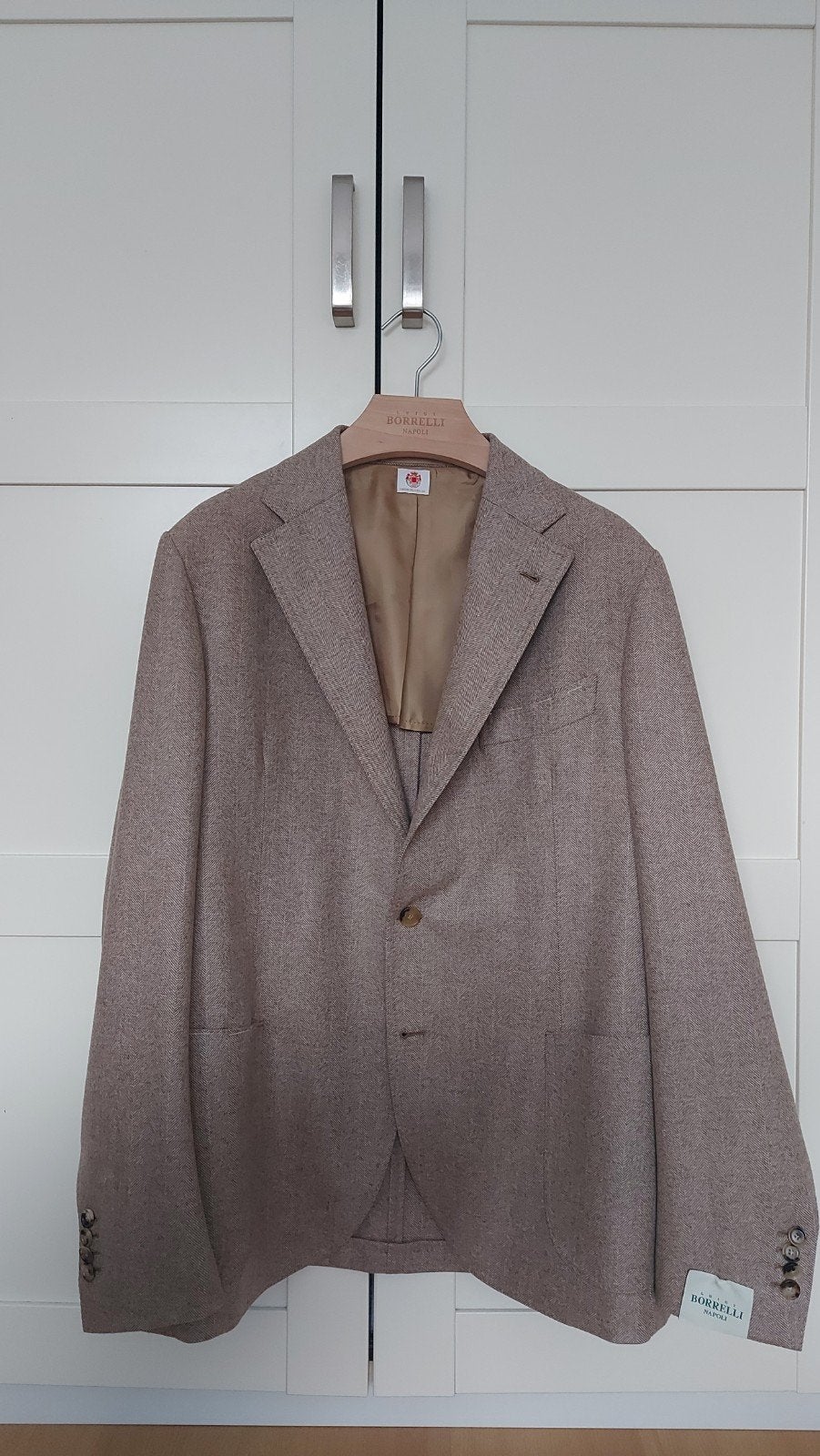 Luigi Borrelli colbert | Beige maat 56 (&52), Beige, Luigi Borrelli, Maat 56/58 (XL), Ophalen of Verzenden