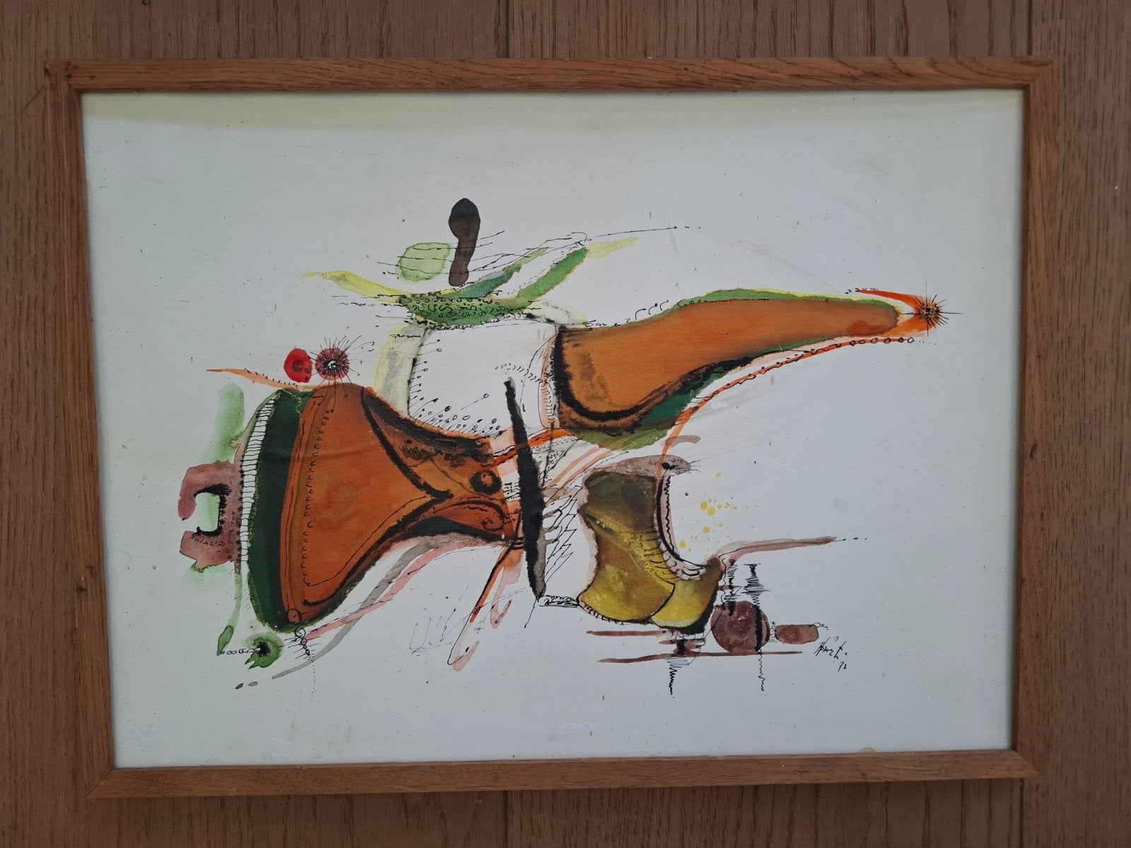 Aquarel van Johan Schweitz, Ophalen of Verzenden, Papier/karton, Gesigneerd, Aquarel