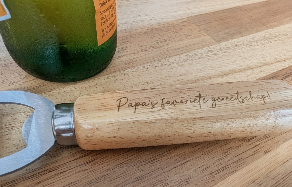 Papa Borrelset: Flesopener + Onderzetter naar keuze, Meerkleurig, Overige materialen, Overige stijlen, Nieuw