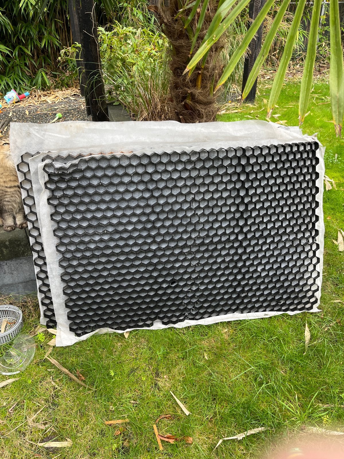 Grindmatten voor tuin en oprit, Ophalen, Gebruikt, Zwart, Grind