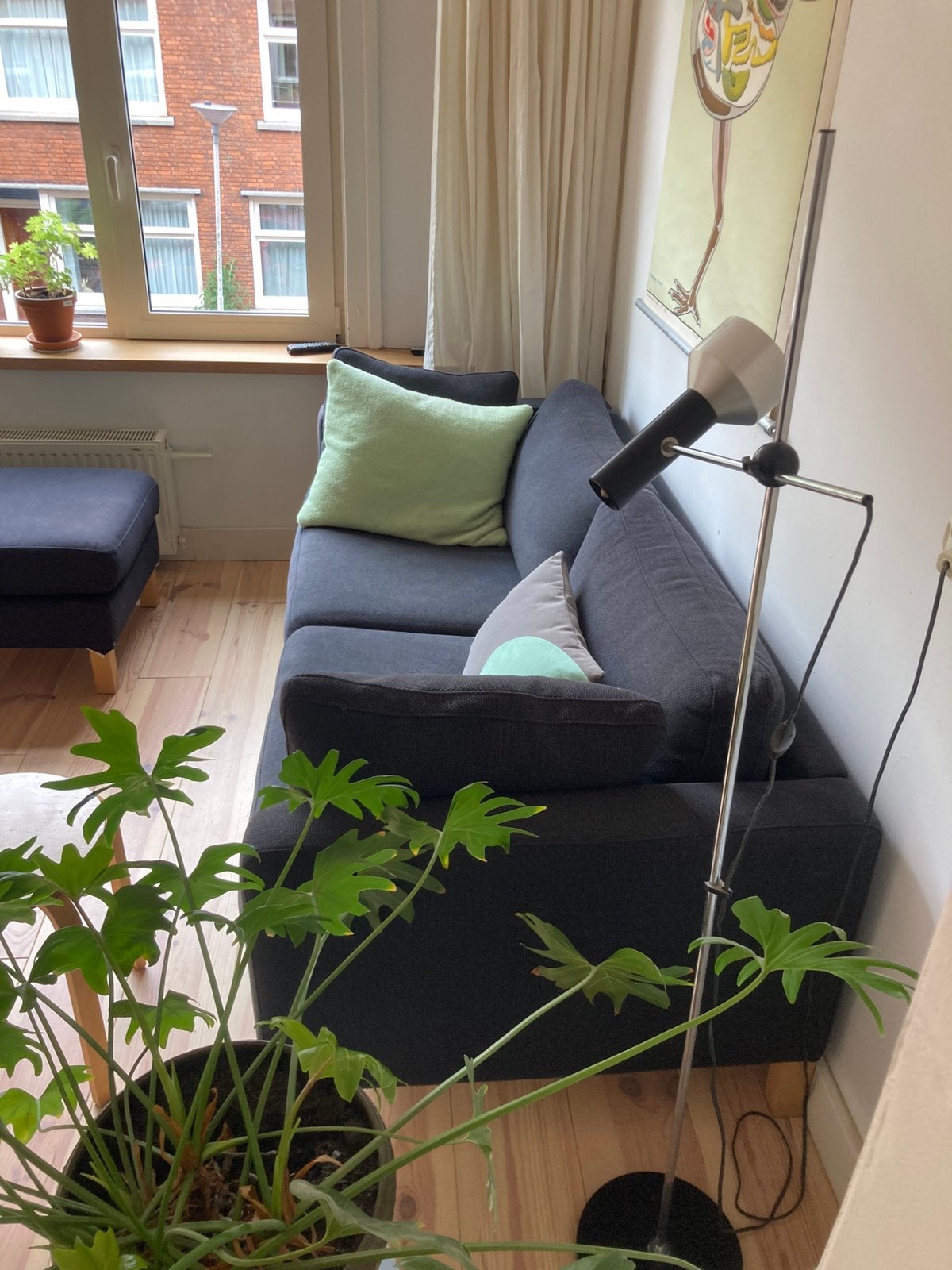 Karlstad bank ikea zwart 3-zits, Ophalen, Gebruikt, 75 tot 100 cm, 200 tot 250 cm