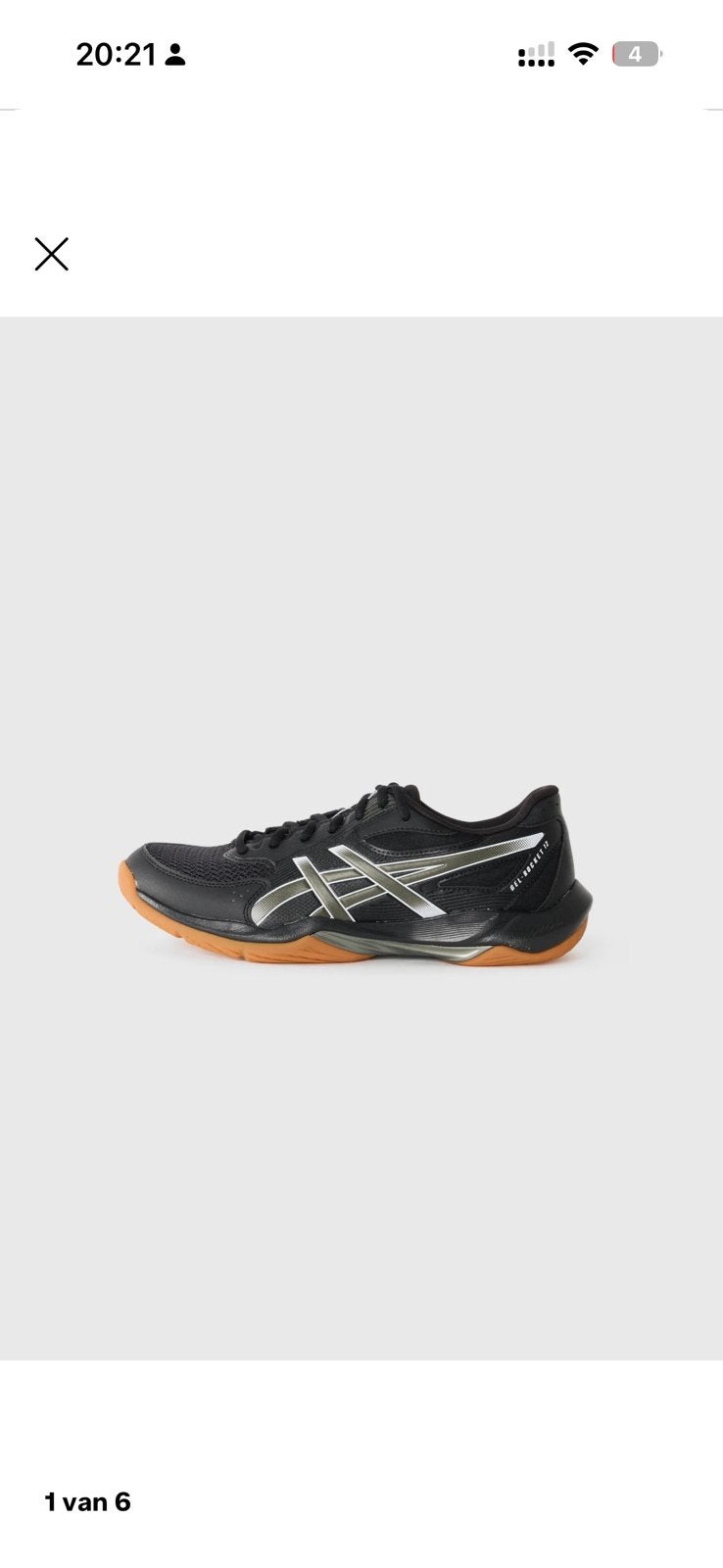 Asics GEL ROCKET 12 zaalschoenen L 45 R 44,5, Verzenden, Nieuw, Zwart, Sportschoenen