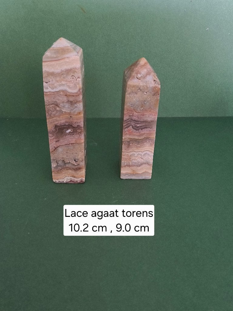 Lace agaat torens, Ophalen of Verzenden, Mineraal