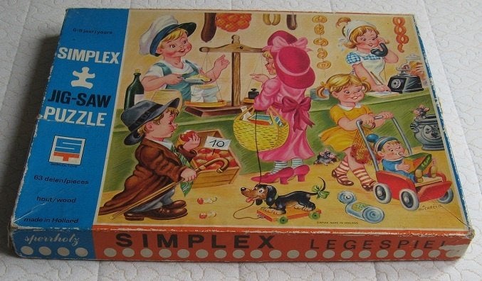 Simplex houten JigSaw Puzzle (Simplex made in Holland 6-8jr), Ophalen of Verzenden