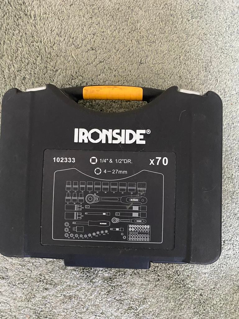 Ironside doppenset 70-delig (1/4” & 1/2”) compleet in koffer, Ophalen of Verzenden, Nieuw