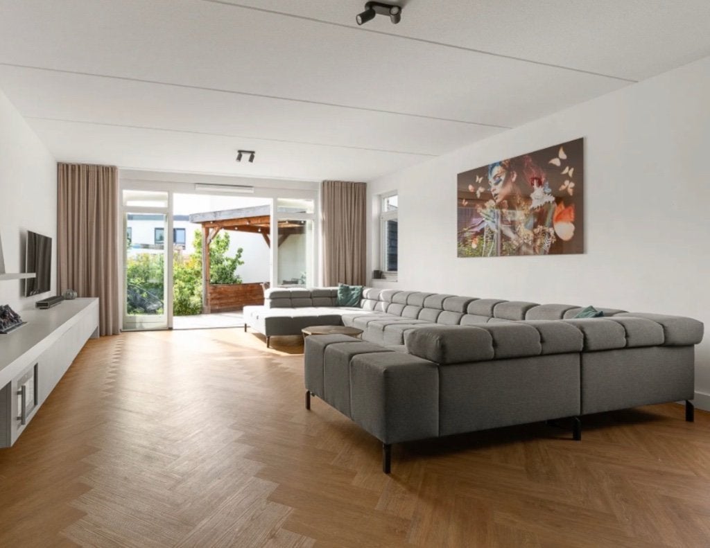 Montel hoekbank met lounge, Ophalen, Hoekbank, 300 cm of meer, Zo goed als nieuw