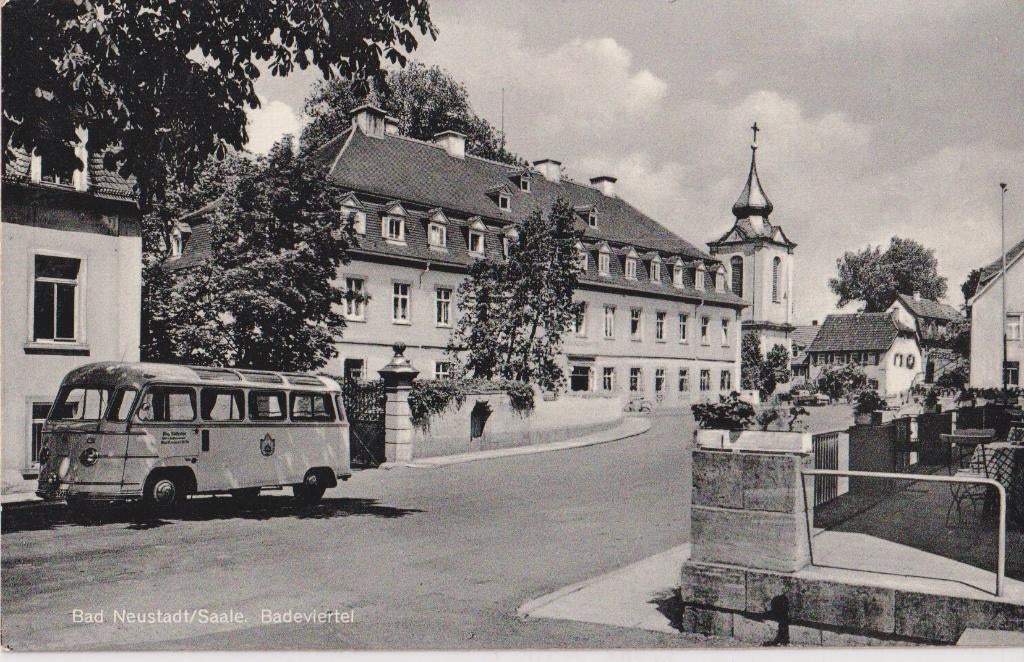 Duitsland, Bad Neustadt met auto, Tempo Matador Mikafa, Ophalen of Verzenden, 1940 tot 1960, Ongelopen, Duitsland