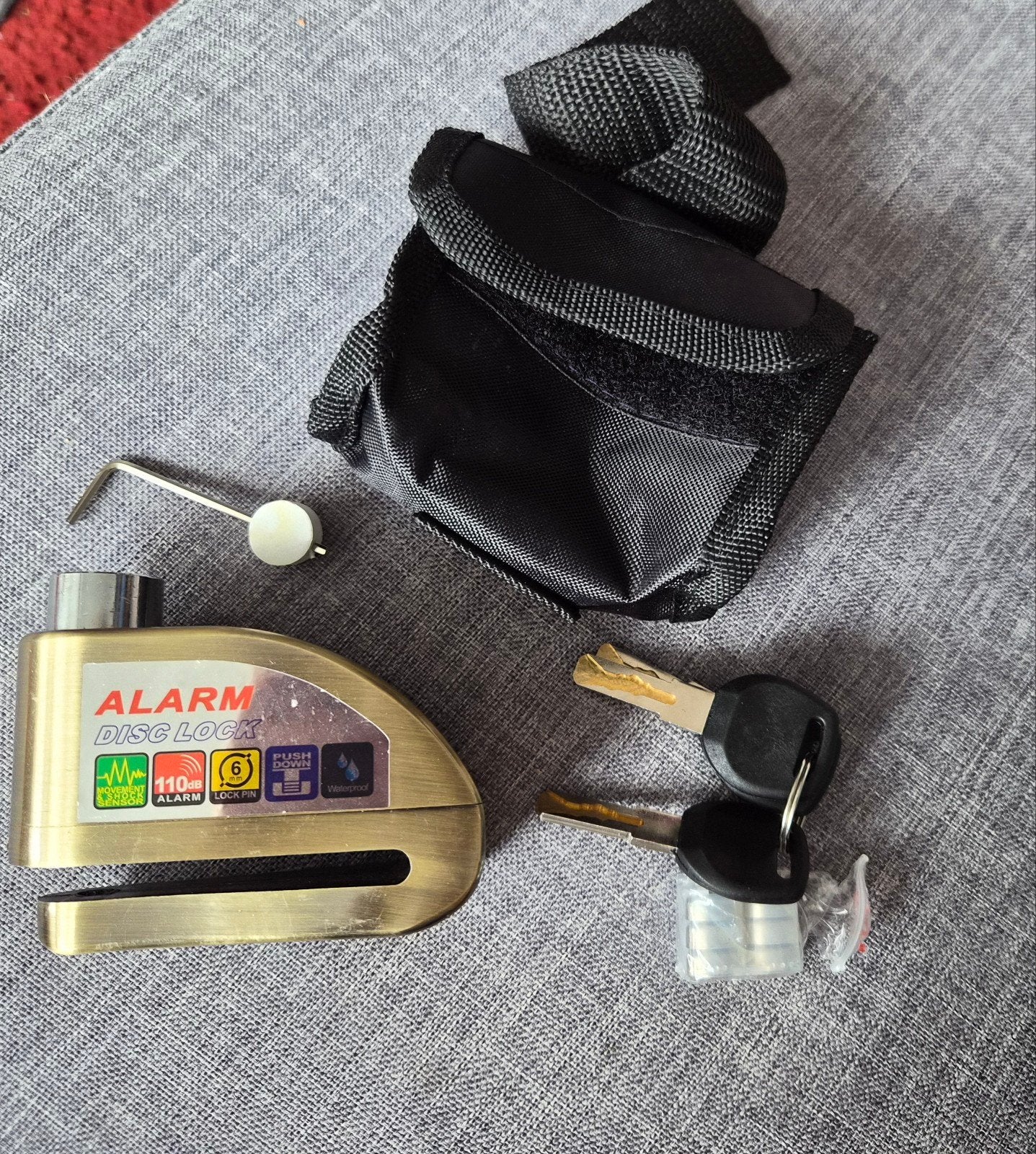 Remschijfslot met alarm, Ophalen, Zo goed als nieuw