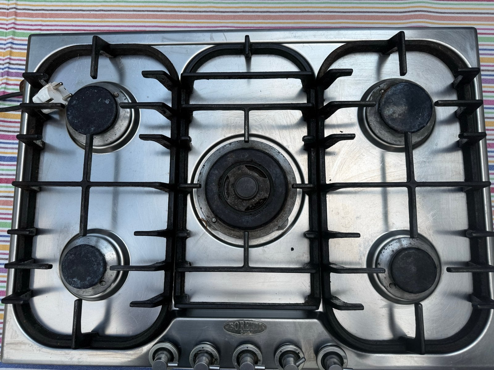 Boretti Gaskookplaat - 5 Pitten - RVS - Gebruikt, Ophalen, Gebruikt, Minder dan 85 cm, 60 cm of meer