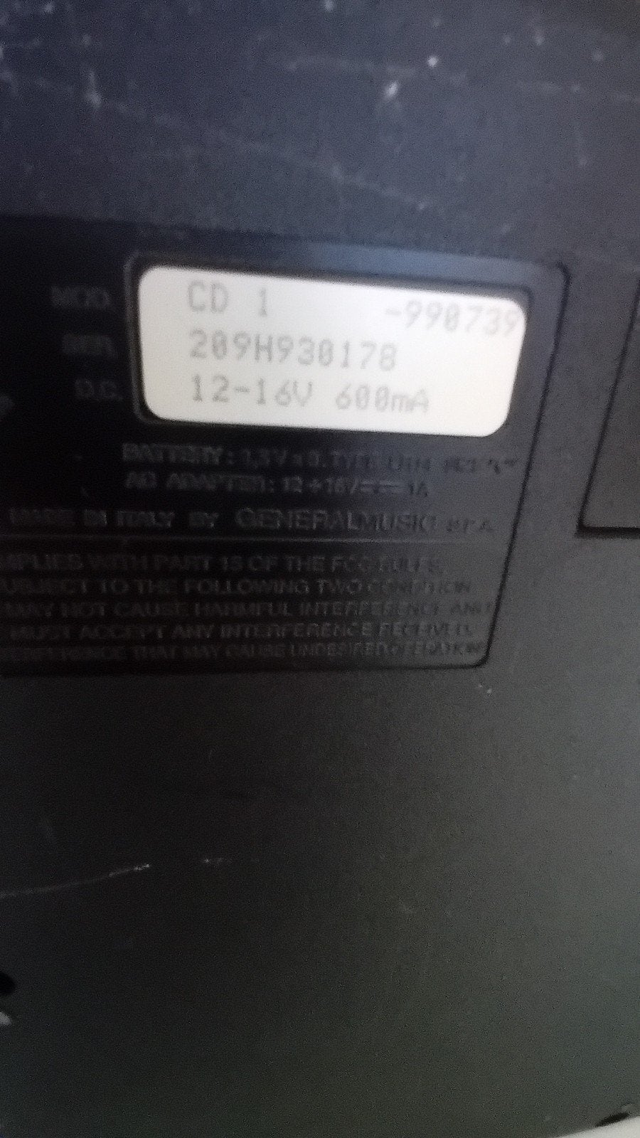 Foto 6 van keyboard CD-1 te koop!