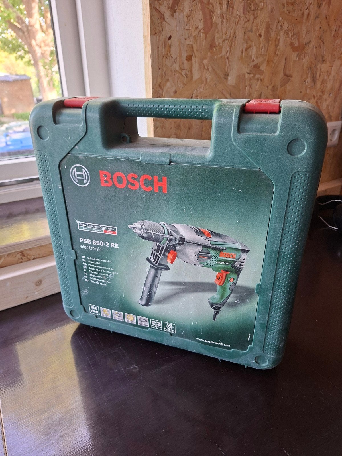 Bosch PSB 850-2 RE Klopboormachine met koffer, Variabele snelheid, Ophalen, Boormachine, Gebruikt