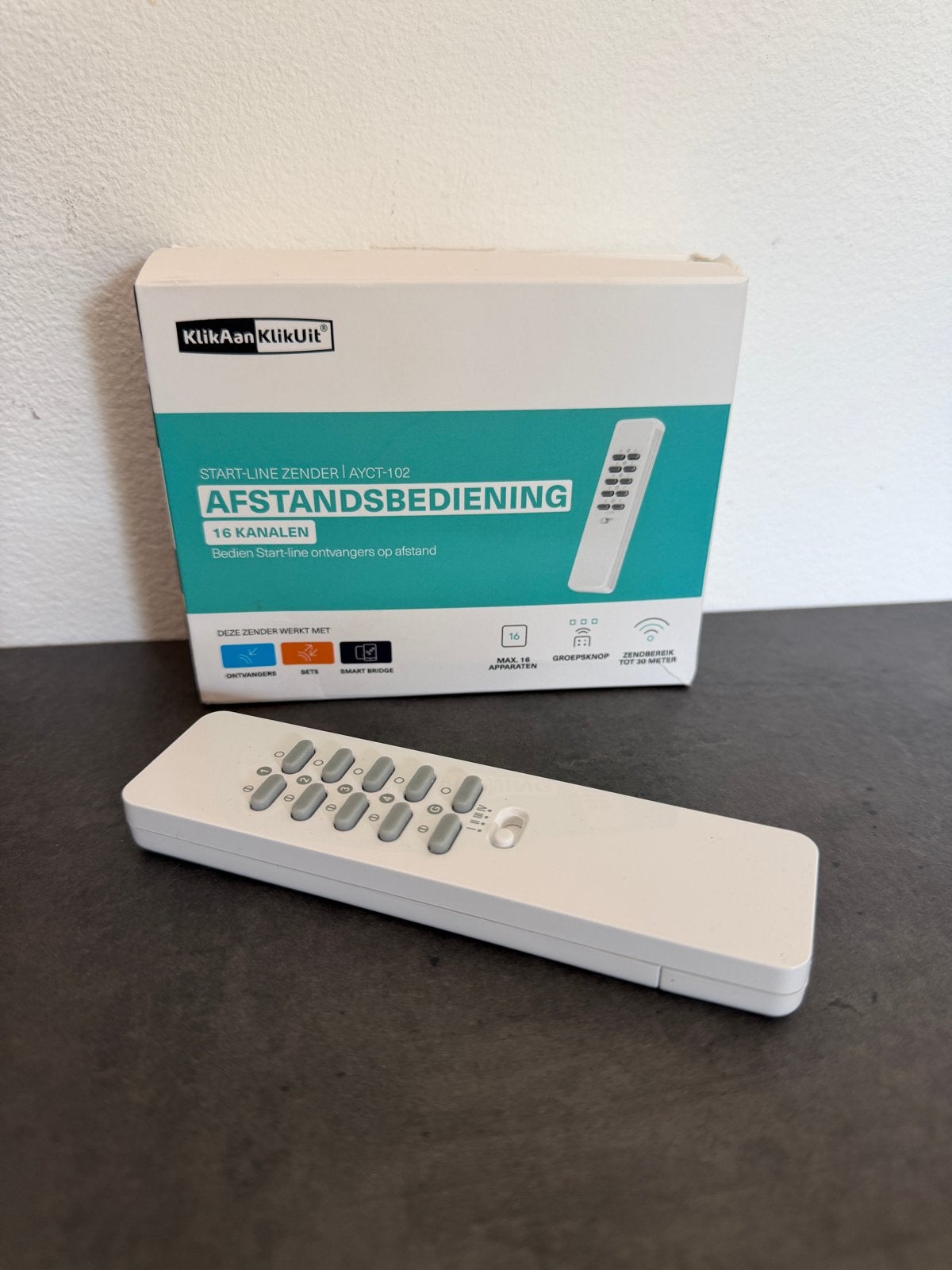 KlikAanKlikUit Start-Line Zender AYCT-102 Afstandsbediening, Ophalen of Verzenden, Zo goed als nieuw, Origineel