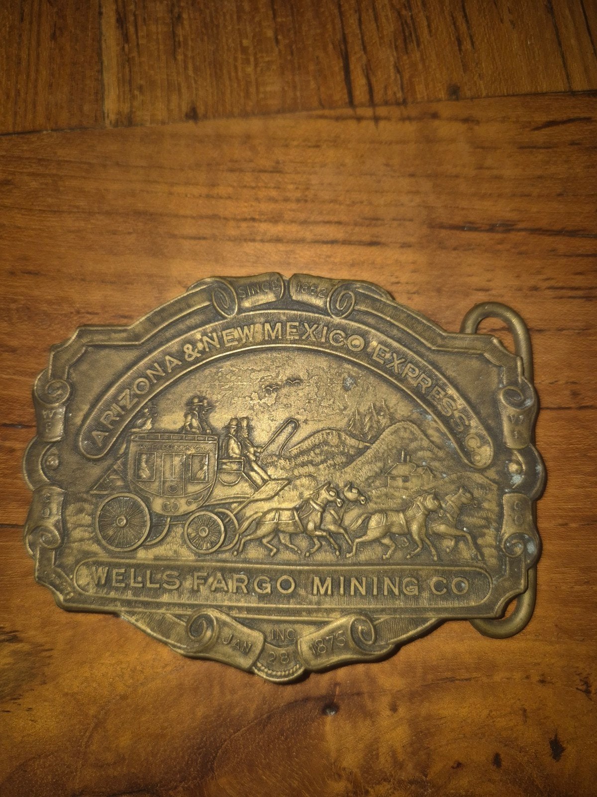 Vintage Wells Fargo Arizona New Mexico Express buckle jaren, Antiek en Kunst, Ophalen of Verzenden