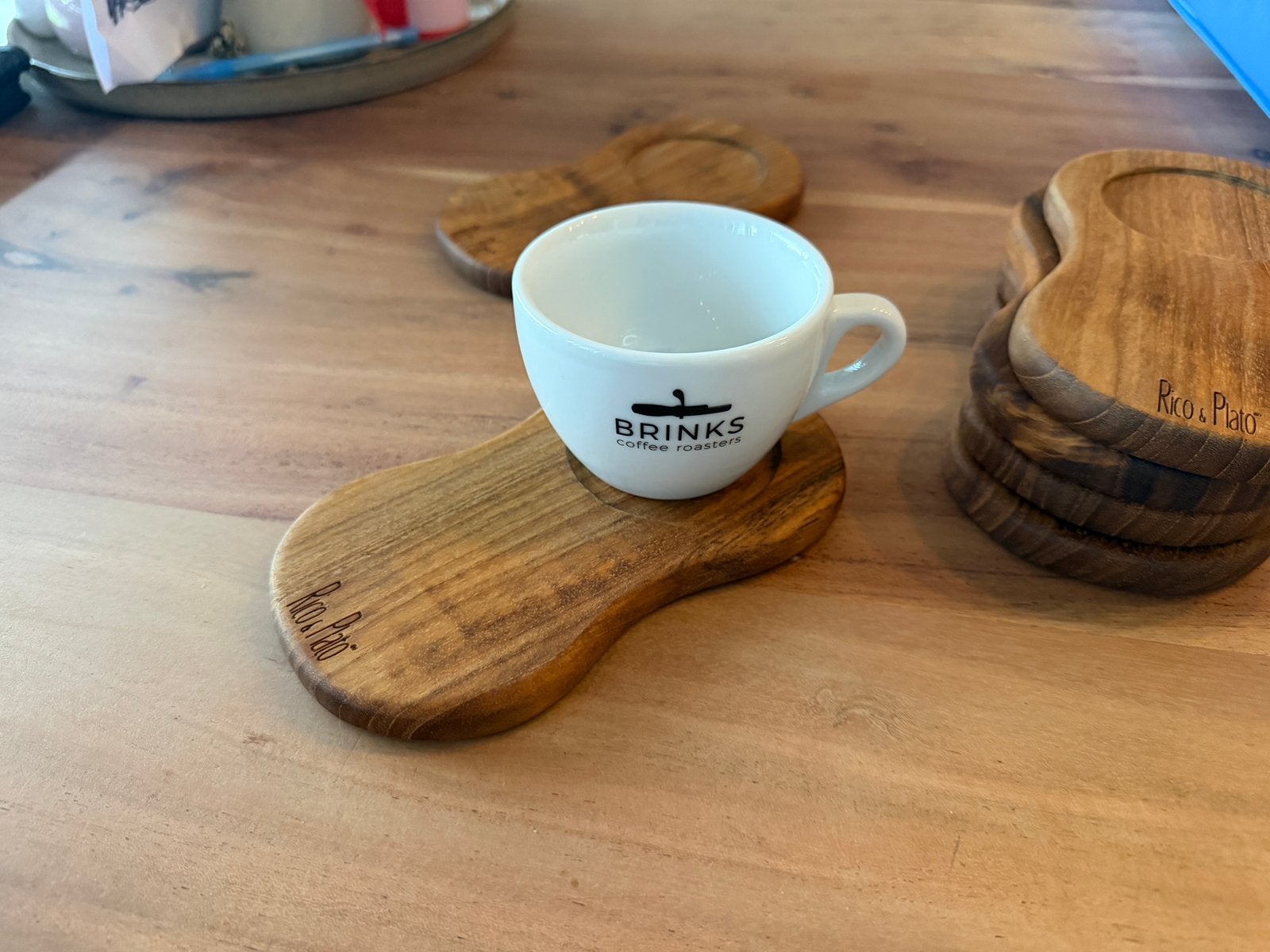 6x Koffie onderzetters ( indonesisch hout), Ophalen of Verzenden, Nieuw, Hout