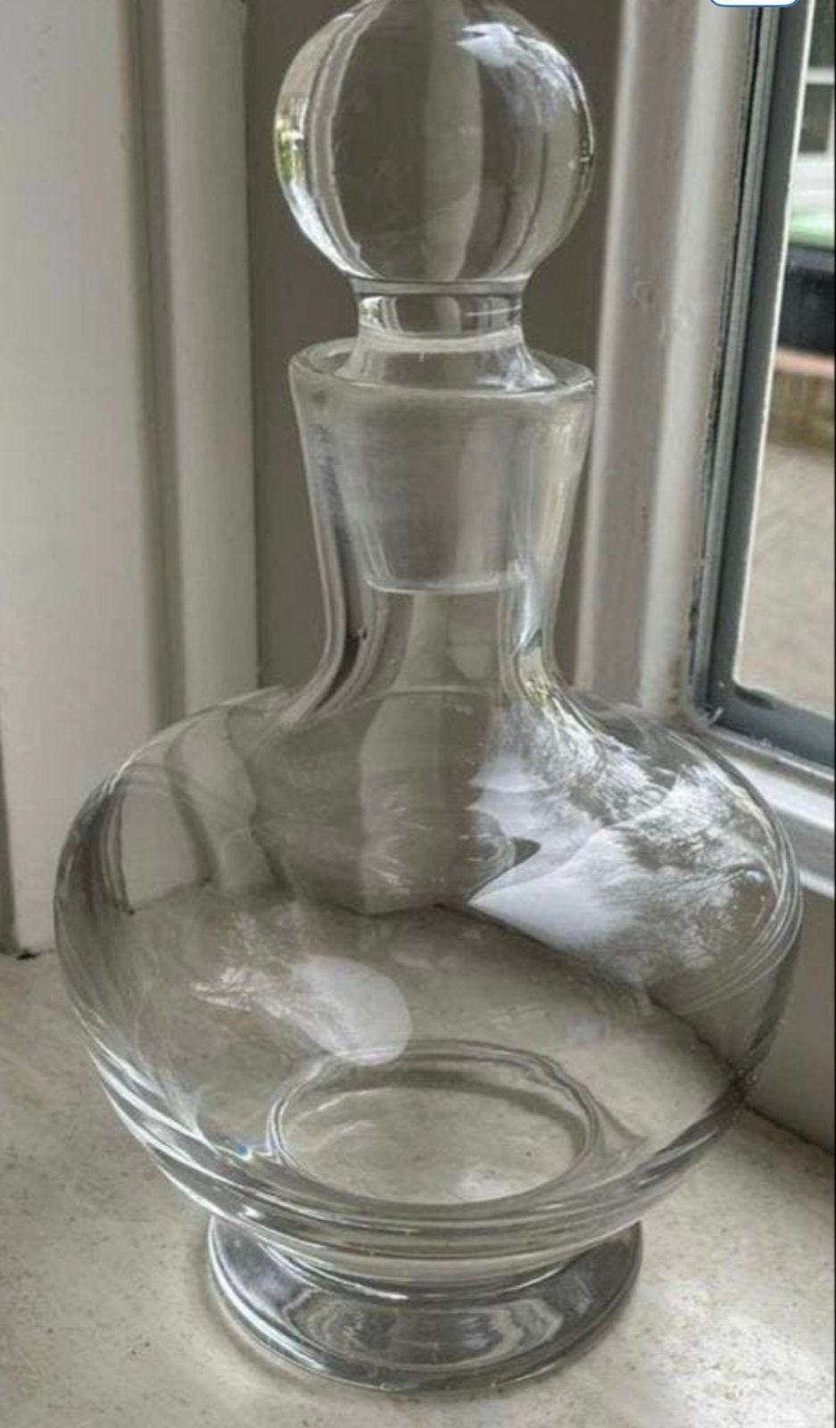 Glazen karaf met stop, Ophalen of Verzenden