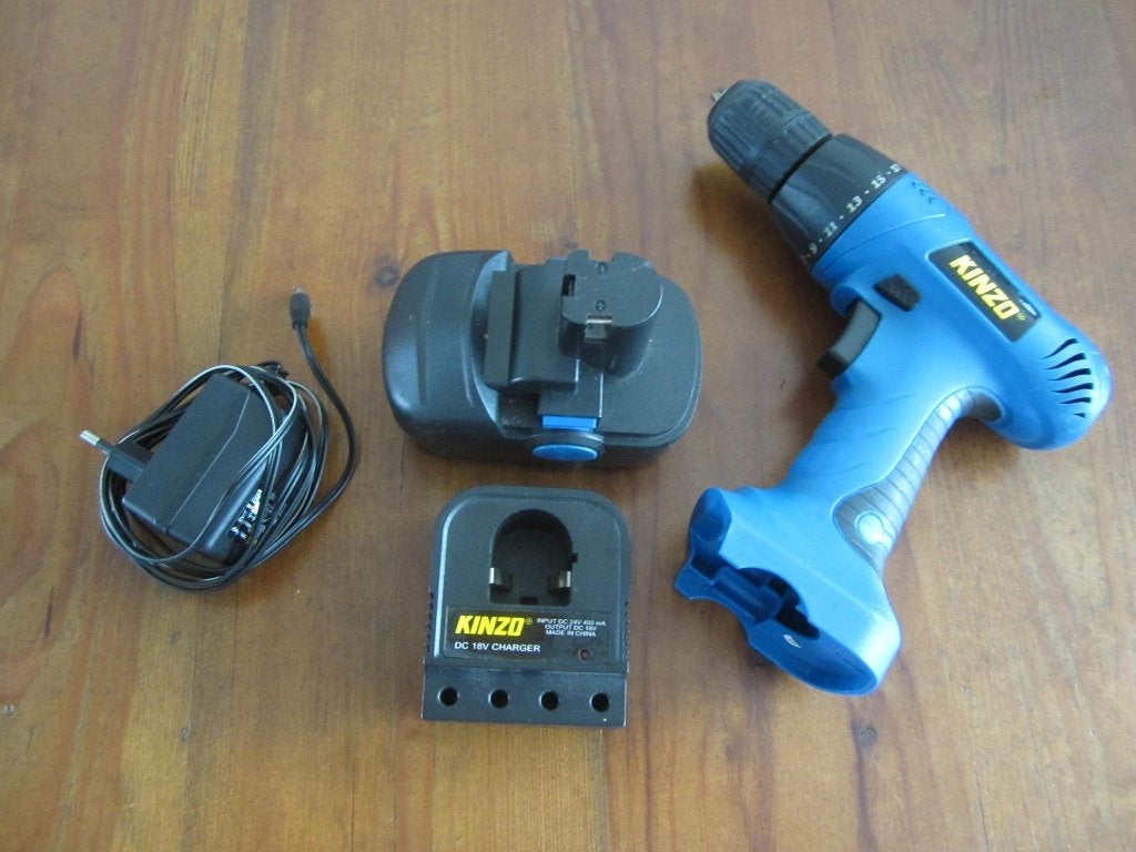 Kinzo accu boormachine 18V, Boormachine, Gebruikt, Variabele snelheid, Ophalen of Verzenden