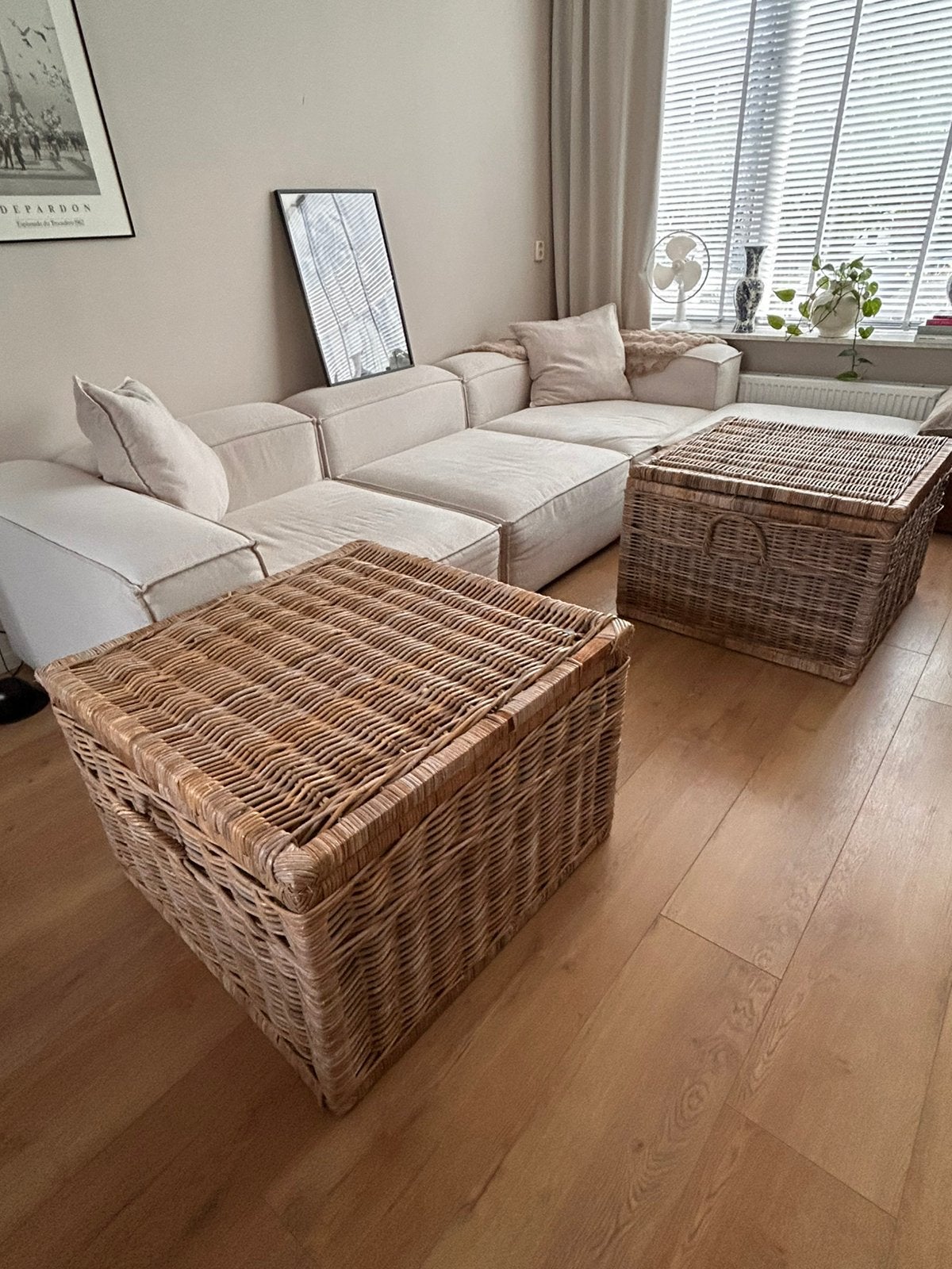 Super mooie  XXL rotan mand 80 x 80 x 55, Ophalen, Gebruikt, Vierkant, Riet