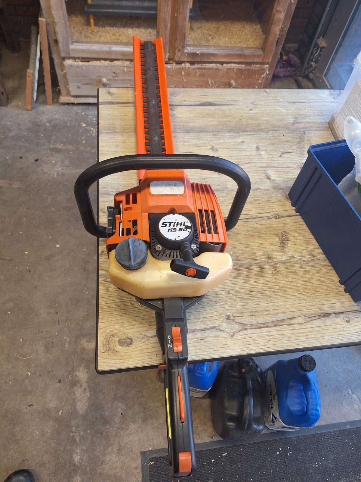 stihl heggenschaar. plus bladblazer husqvarna, Tuin en Terras, Ophalen, Gebruikt, Benzine