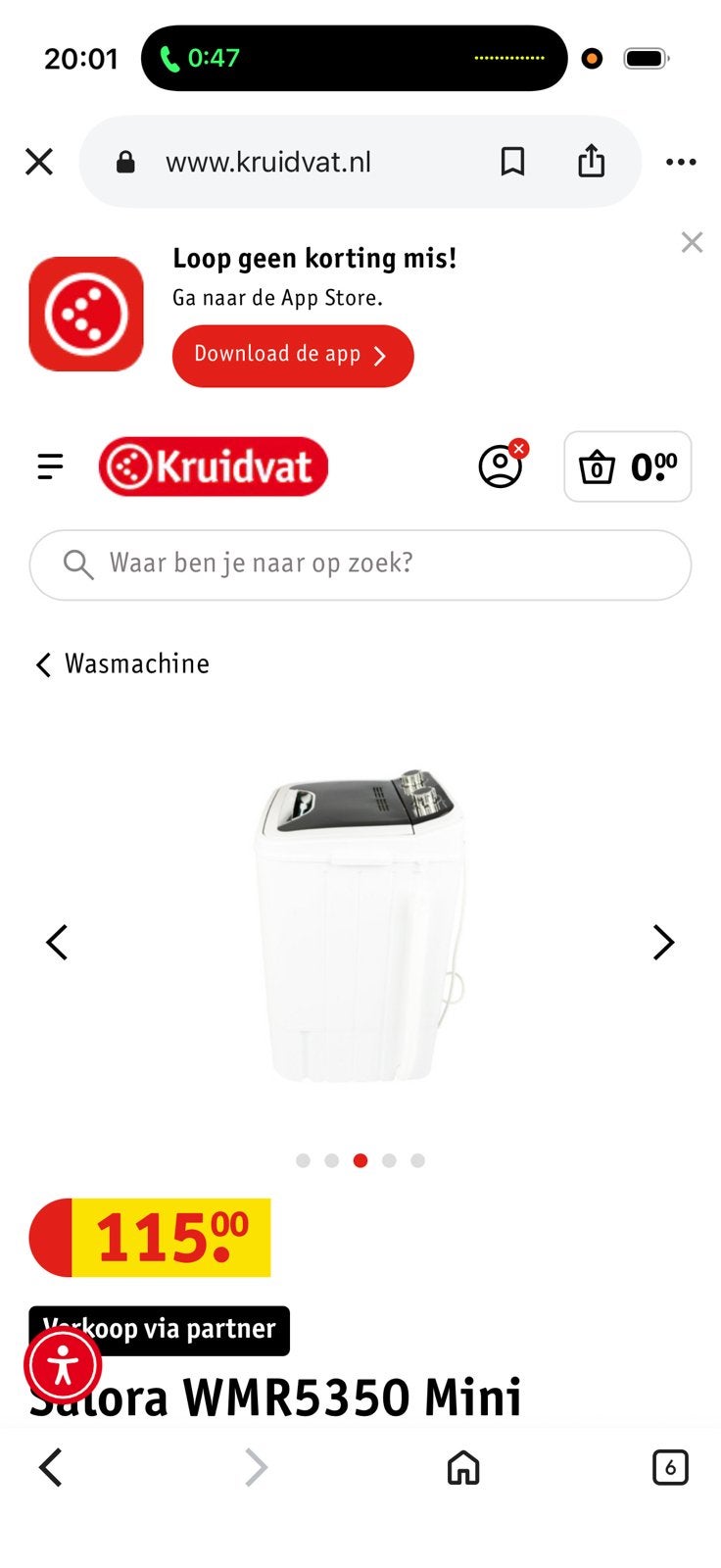 Vakantie wasmachine, Ophalen, Minder dan 1200 toeren, Minder dan 85 cm