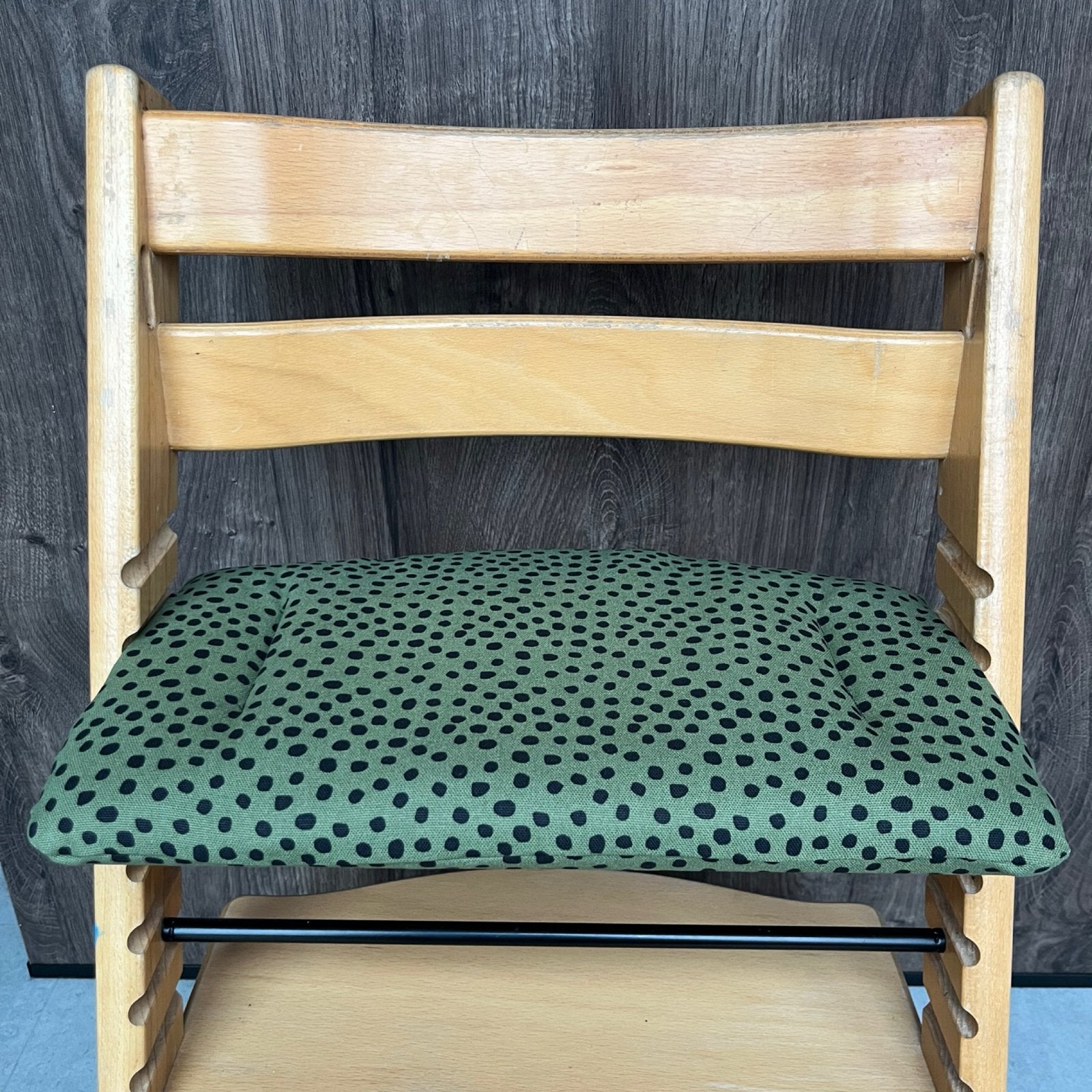 Stokke Tripp Trapp zitkussen groen met stippen, Ophalen of Verzenden, Nieuw, Meegroeistoel, Stoelverkleiner