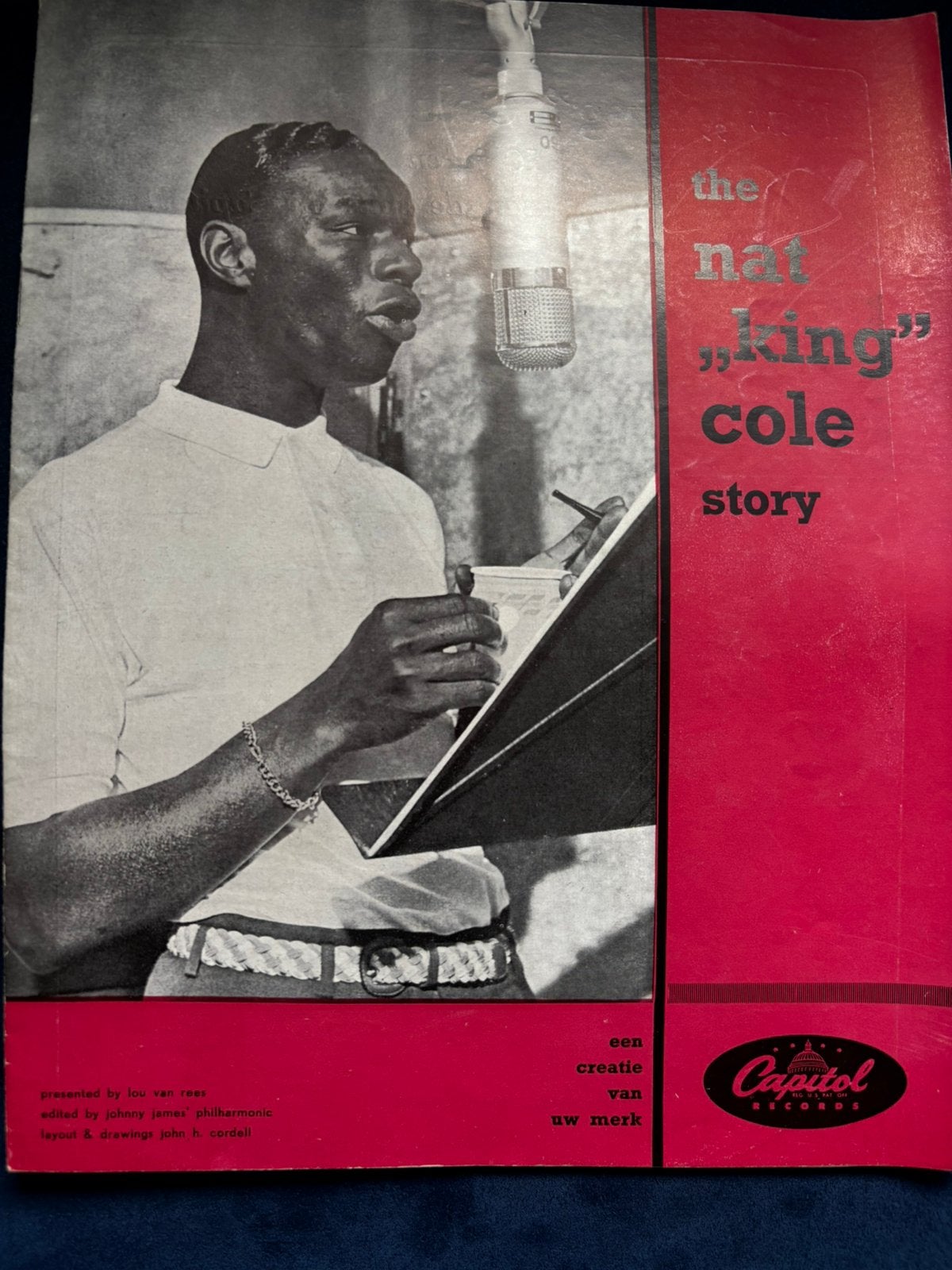 Nat King Cole info programma met alle handtekeningen UNIEK, Gebruikt, Ducoso, Ophalen of Verzenden, Boek, Tijdschrift of Artikel