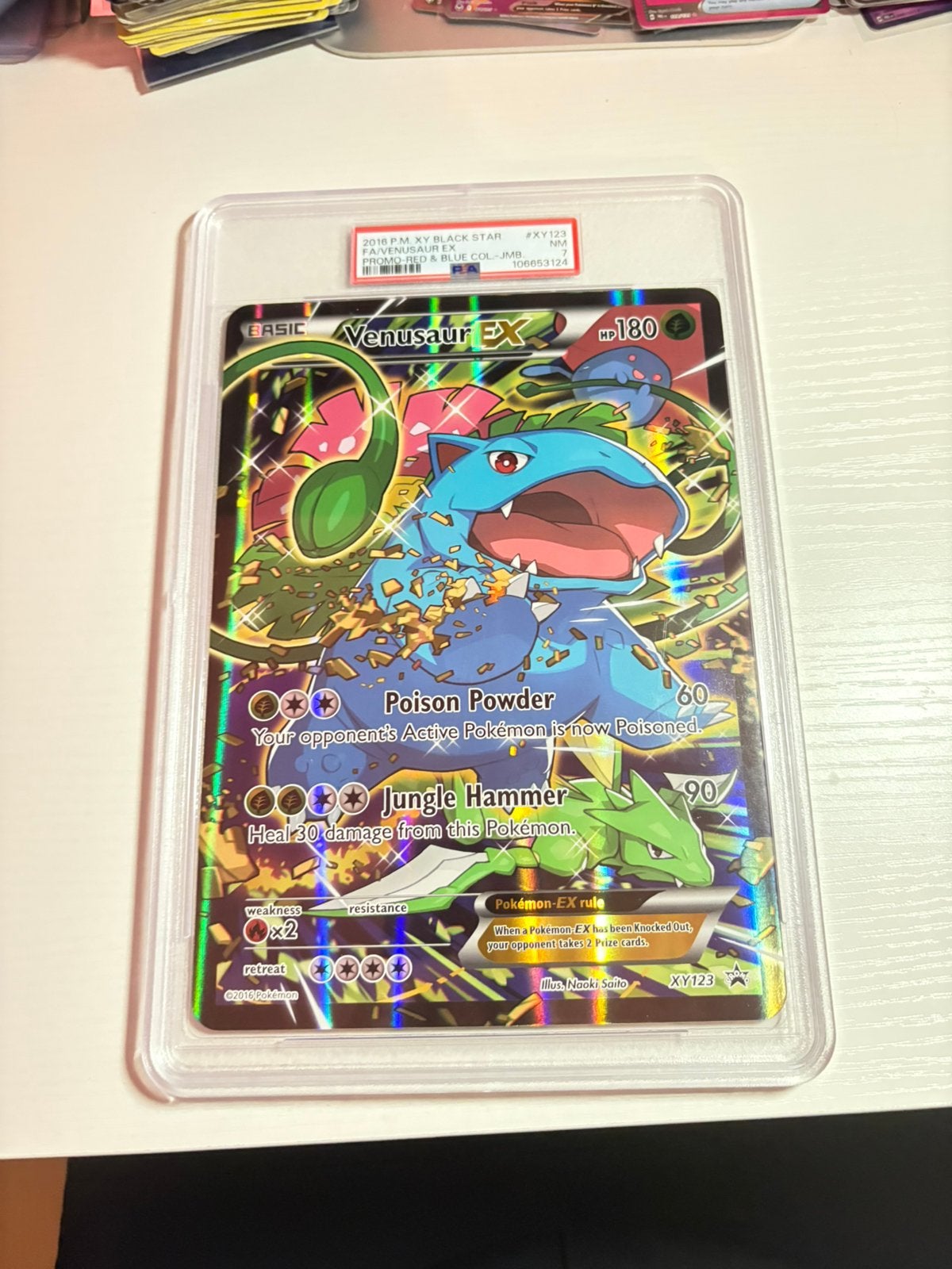 Pokemon venusaur ex xy123 psa 7 jumbo oversized card, Hobby en Vrije tijd, Verzamelkaartspellen | Pokémon, Ophalen of Verzenden