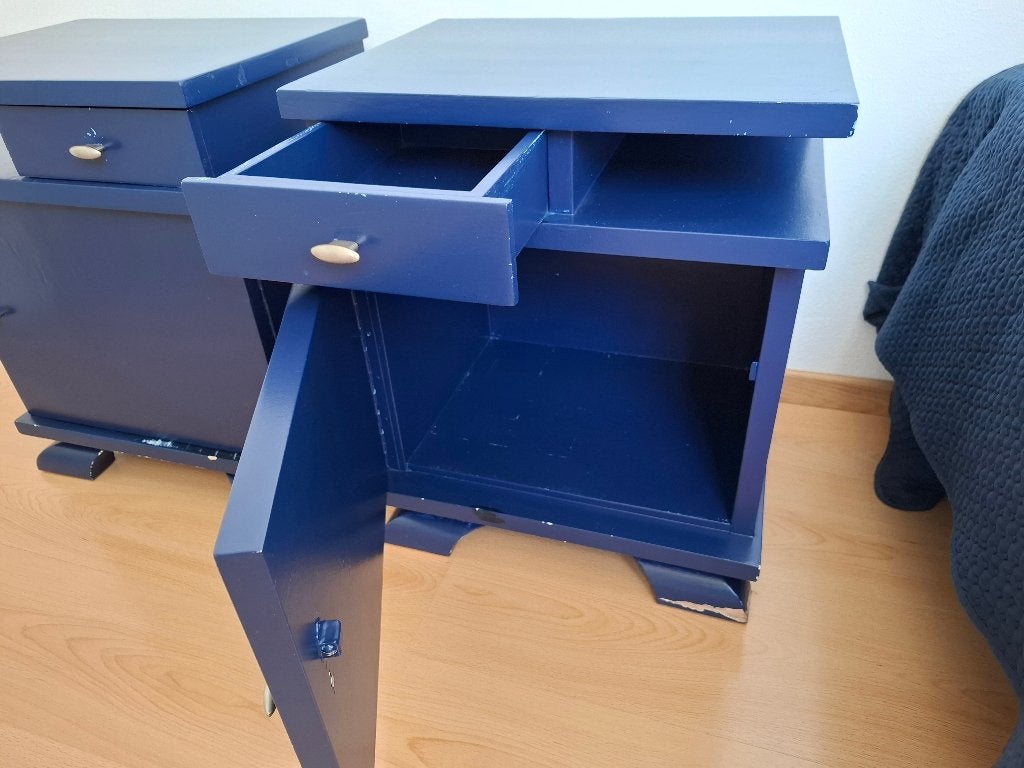 nachtkastjes, antiek, Huis en Inrichting, Slaapkamer | Nachtkastjes, Ophalen, Gebruikt, 55 tot 70 cm, 45 tot 65 cm