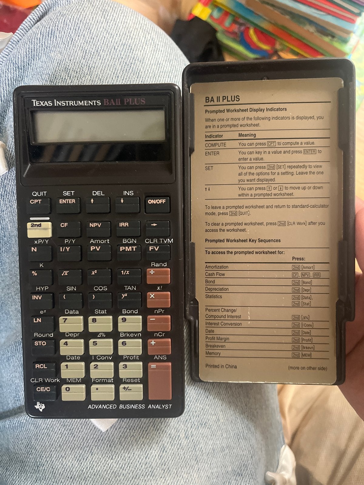 Rekenmachine Texas Instruments BA||Plus, Ophalen of Verzenden, Zo goed als nieuw