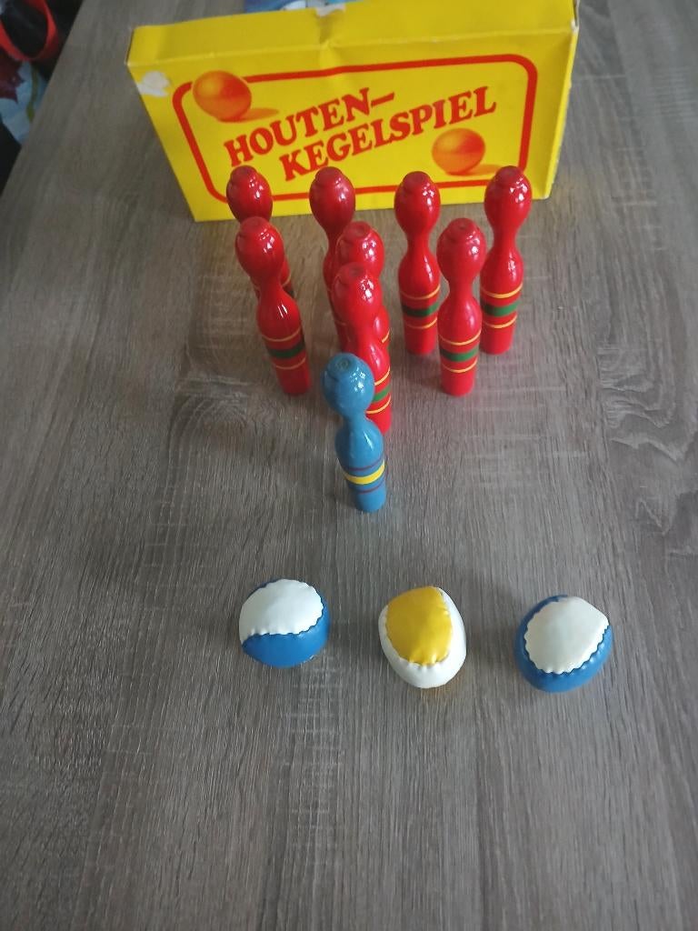Houten kegelspel vintage, Antiek en Kunst, Ophalen of Verzenden