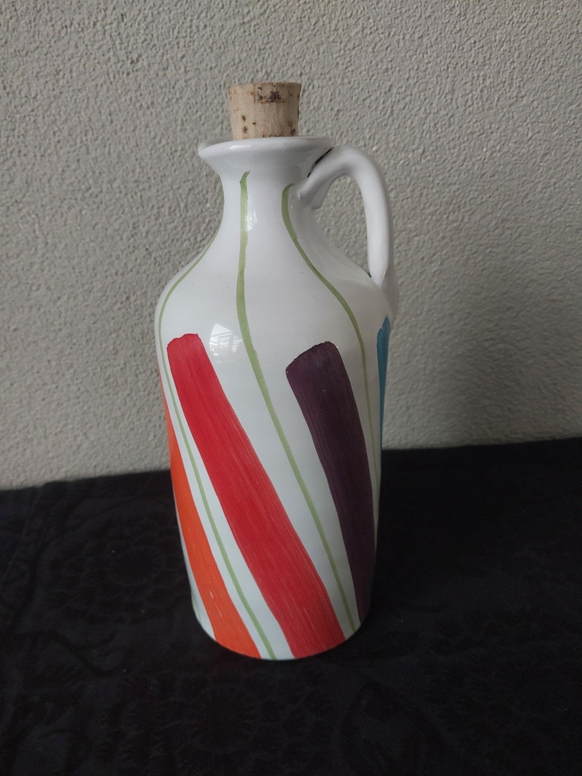 Galantino lege keramische kruik olijfolie-Arcobaleno, Ophalen of Verzenden, Zo goed als nieuw, Overige kleuren