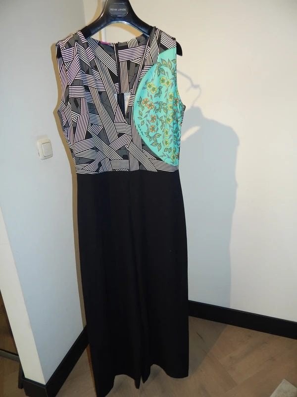 Save the Queen jumpsuit broek pak lijfje print wijde pijpen