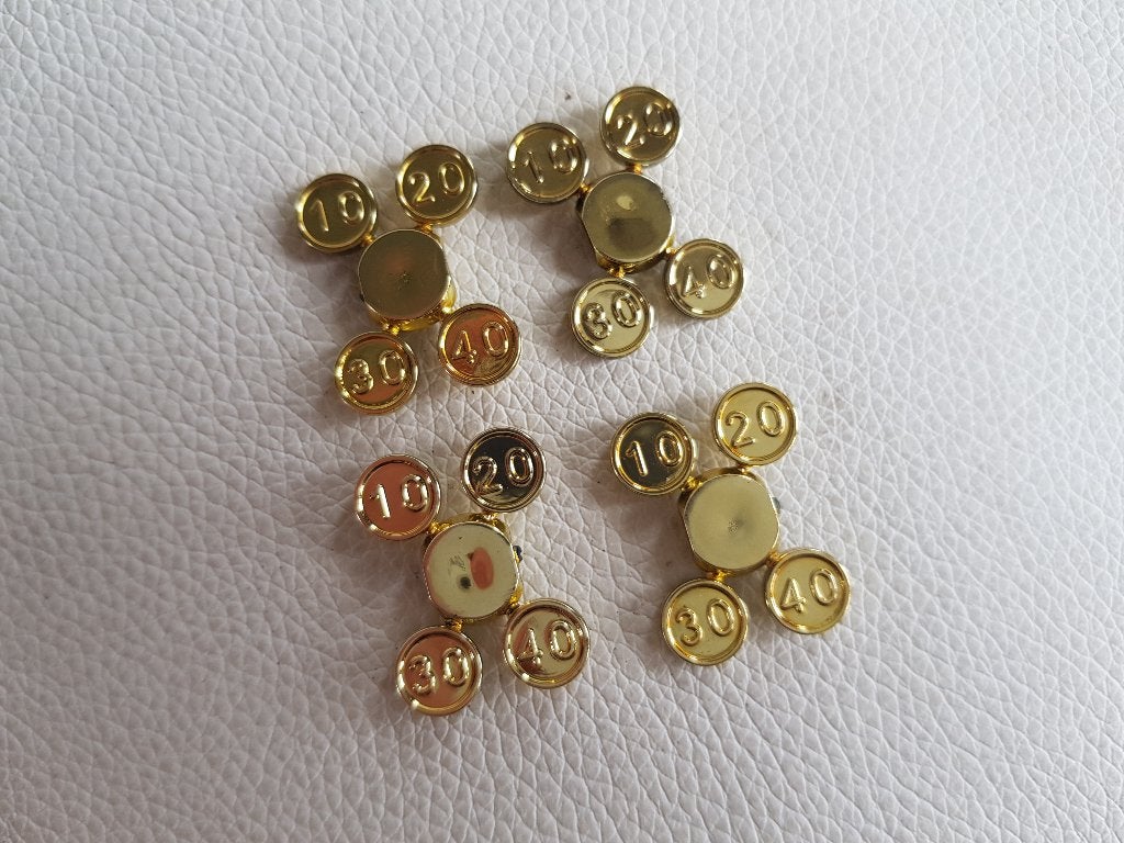 4x Munten set (10, 20, 30, 40) coins on sprue - voor Lego, Kinderen en Baby's, Ophalen of Verzenden, Nieuw, Losse stenen, Lego
