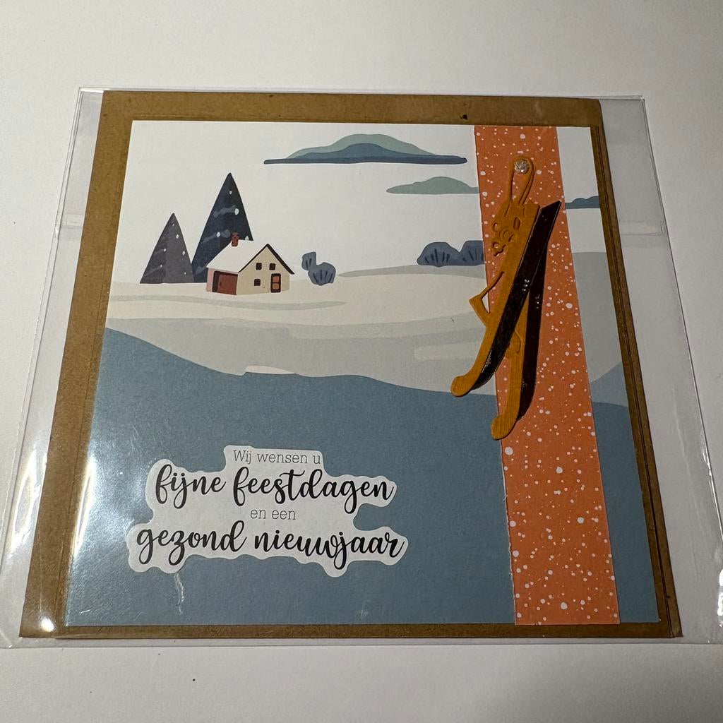Kerstkaart craftlab / schaats marianne design 1, Ophalen of Verzenden, Zo goed als nieuw, Overige thema's
