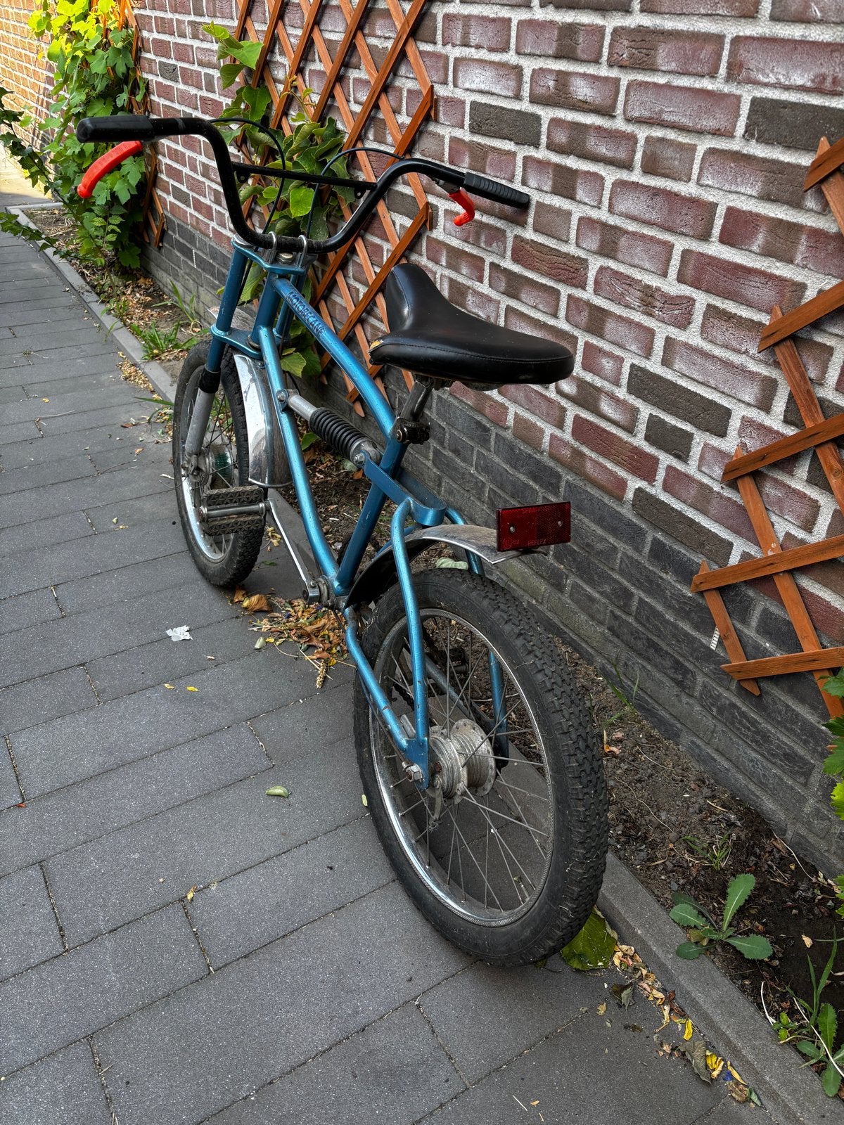 Motobecane kinderfiets - Vintage blauwe fiets, Ophalen, Gebruikt, Trommelrem, 20 inch of meer