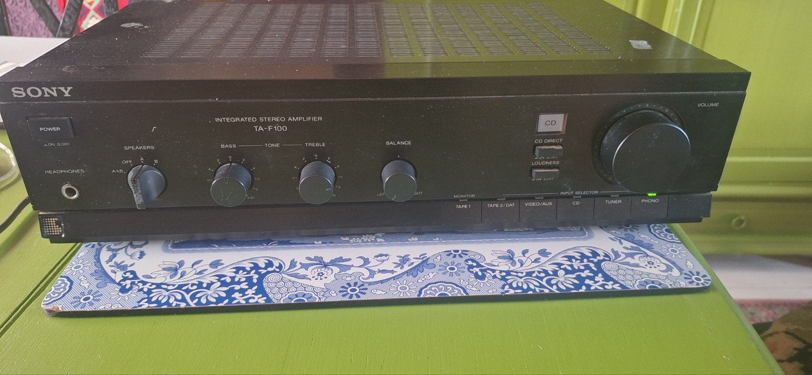 Sony TA-F100 Geïntegreerde Stereo Versterker, Ophalen, Gebruikt, 60 tot 120 watt, Sony