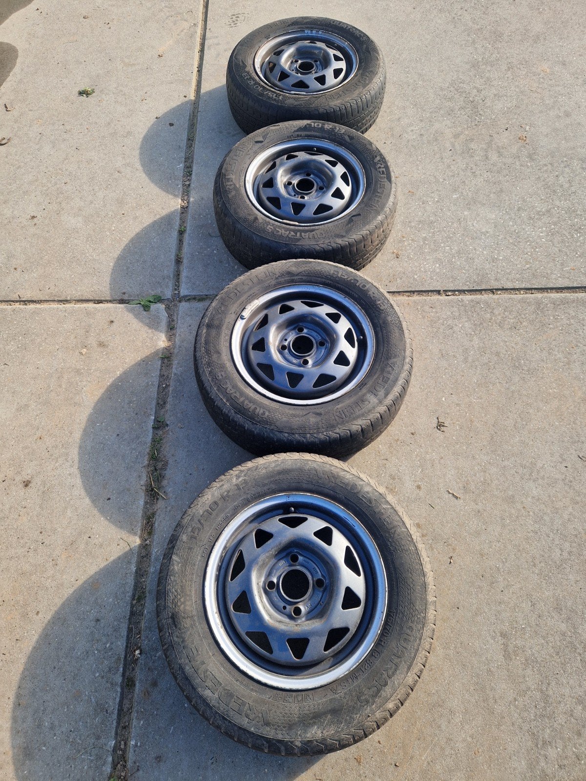 Opel Kadett e Club Gt Frisco Stalen velgen 13" 4x100 et49 5,, Ophalen, Gebruikt