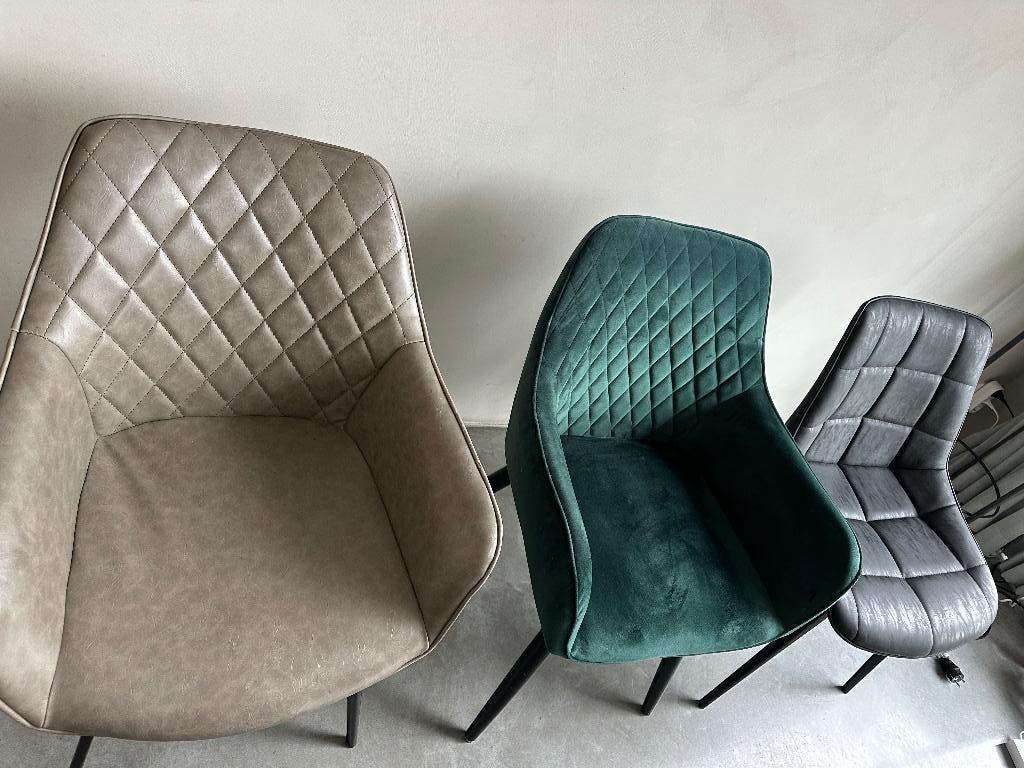 6 eetkamerstoelen, Ophalen, Gebruikt, Modern velour, Vijf, Zes of meer stoelen