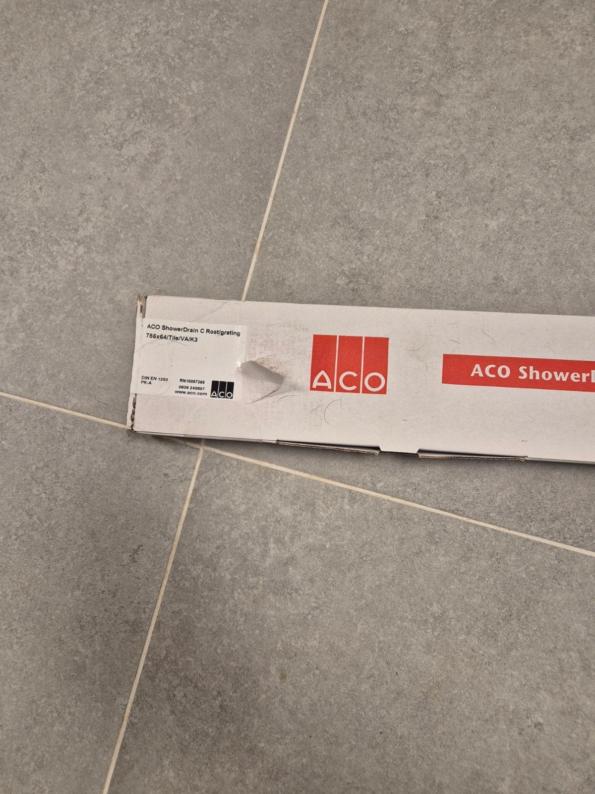 ACO ShowerDrain C tegelbaar douchegootrooster 785x64mm RVS, Ophalen of Verzenden, Nieuw, Rvs, Douche