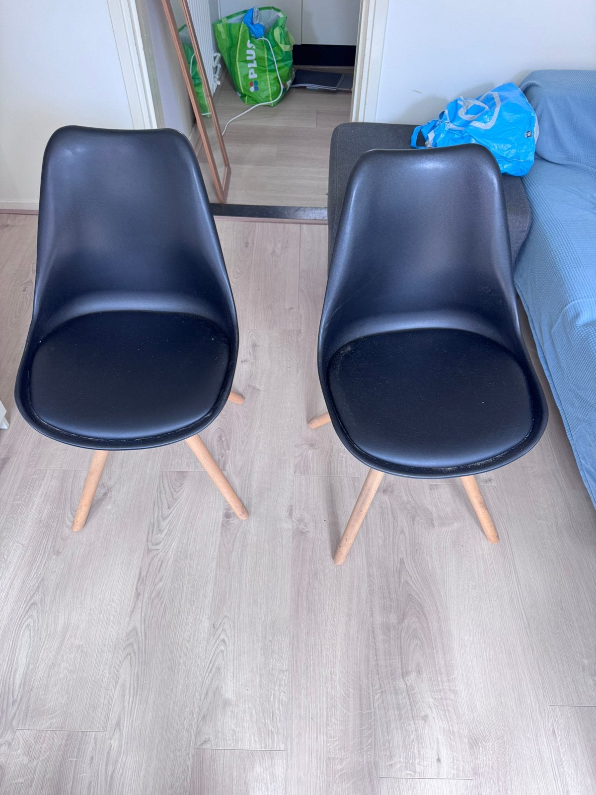 Stoelen, Gebruikt, Twee, Zwart, Ophalen