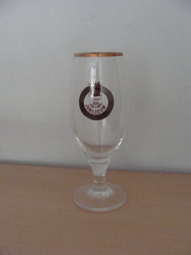 Bierglas Leeuw 100 JUBILEEUW - 1 glas aanwezig, Ophalen of Verzenden, Nieuw, Glas of Glazen, Leeuw