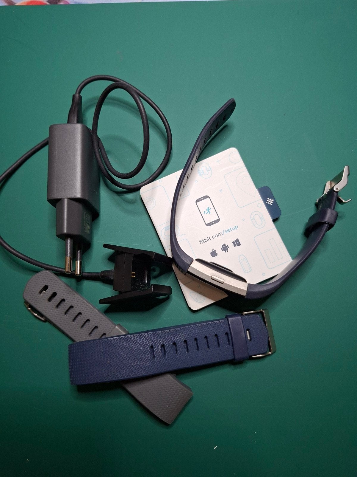 Fitbit Charge 2 met extra bandjes en oplader, Gebruikt, Blauw, Ophalen of Verzenden, Fitbit