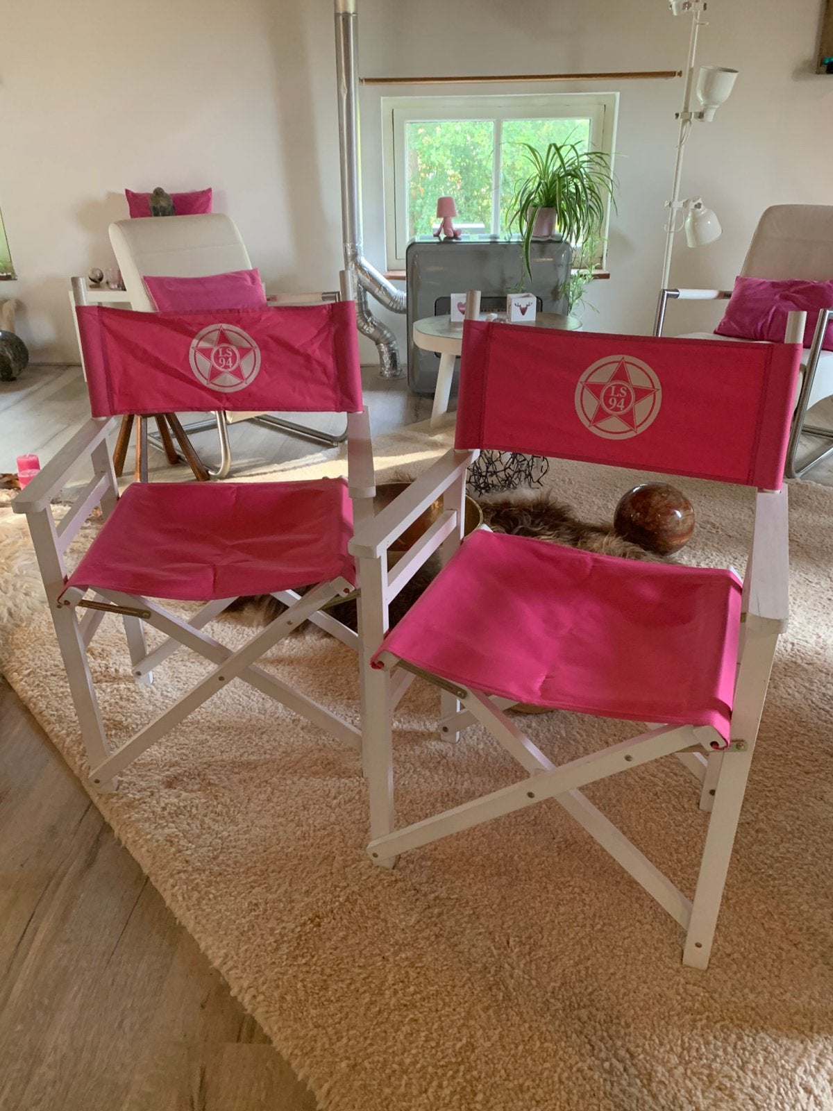 2 stoeltjes roze, Ophalen, Twee, Overige kleuren, Zo goed als nieuw